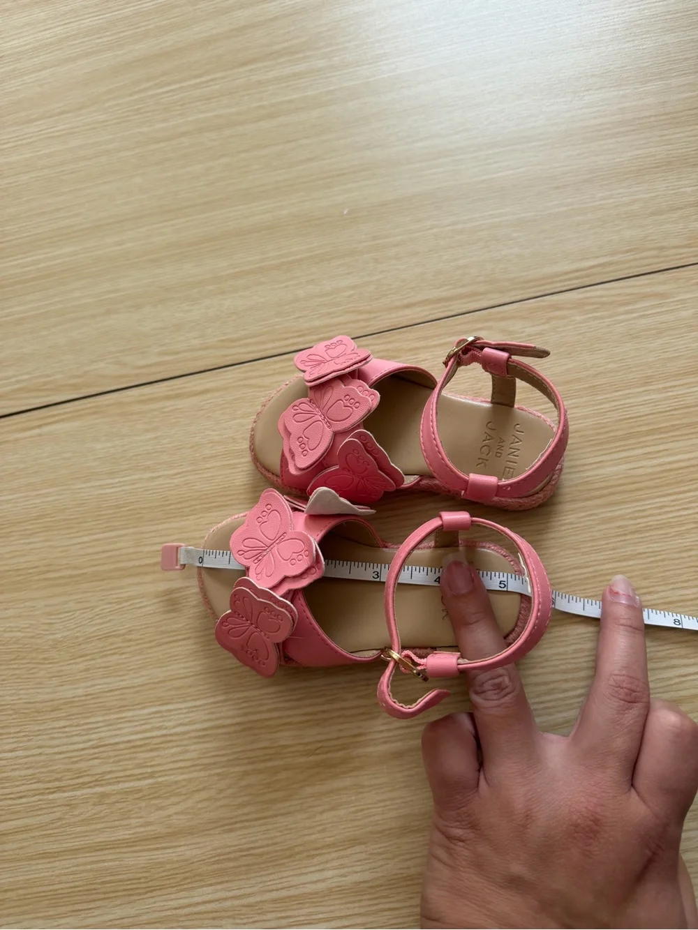 Janie and Jack Pink Butterfly Toddler Sandals